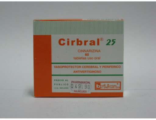 CIRBRAL 25 *cinnarizina 25mg tabletas  - FARMACIA NUEVO MILENIO
