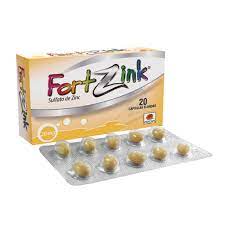 FORTZINK ( sulfato de zinc 20mg ) * 20 Capsulas - FARMACIA NUEVO MILENIO