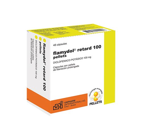 FLAMYDOL RETARD  (diclofenaco potasico 100mg) *capsulas  - FARMACIA NUEVO MILENIO