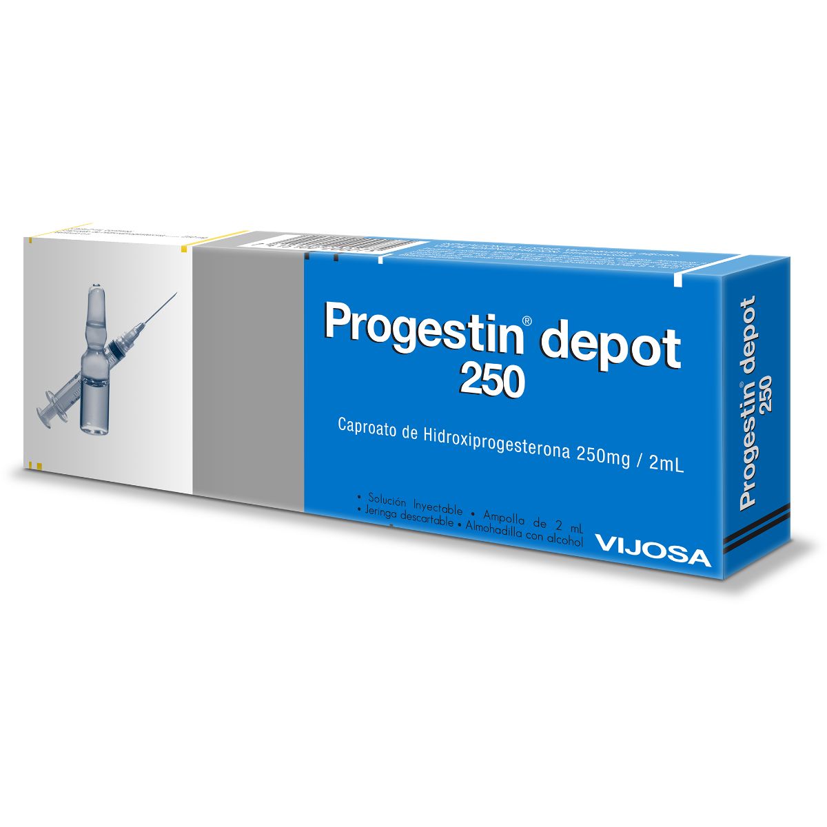 PROGESTIN DEPOT 250 (Caproato de Hidroxiprogesterona 250mg/2ml)  *Inyectable - FARMACIA NUEVO MILENIO