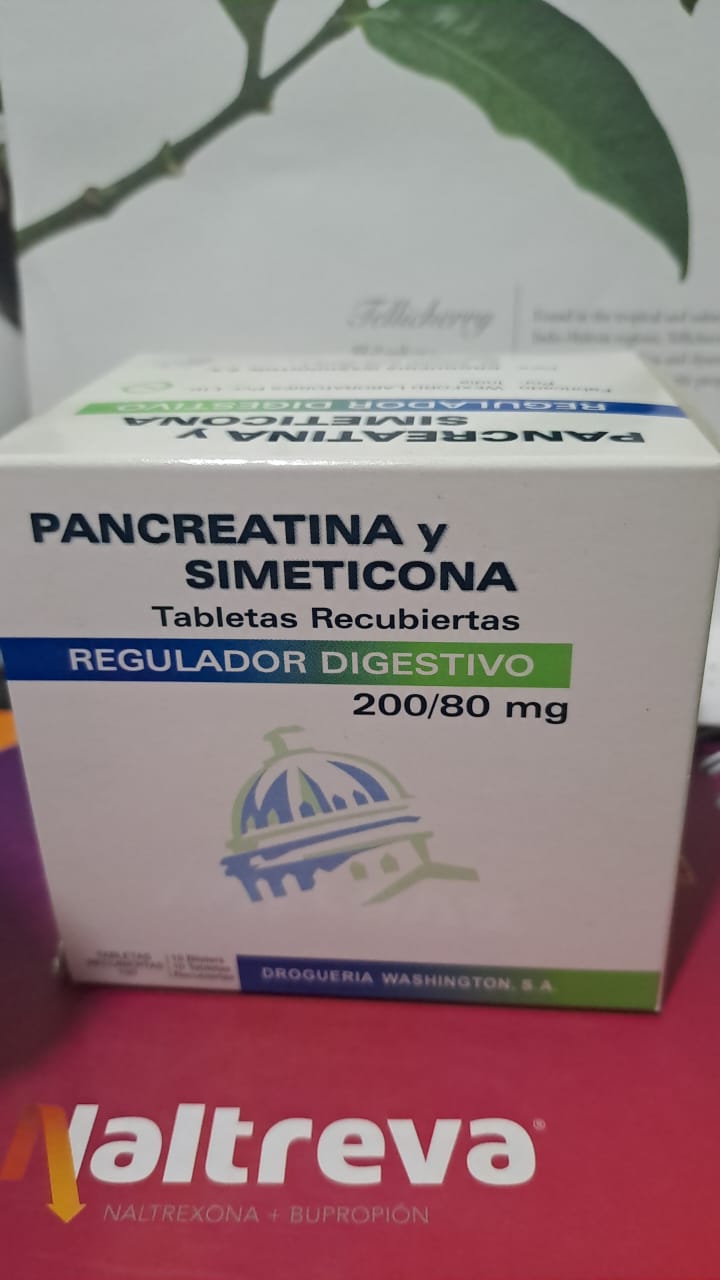 PANCREATINA Y SIMETICONA 200/80  *Tabletas - FARMACIA NUEVO MILENIO