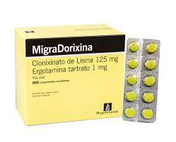 MIGRADORIXINA (clonixinato de lisina 125mg/ ergotamina tartrato 1mg) *comprimidos  - FARMACIA NUEVO MILENIO