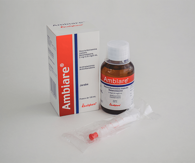 AMBIARE (dexclorfeniramina maleato/betametasona) *jarabe 120ml  - FARMACIA NUEVO MILENIO
