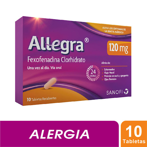 ALLEGRA 120MG (fexofenadina) *10 Tabletas  - FARMACIA NUEVO MILENIO