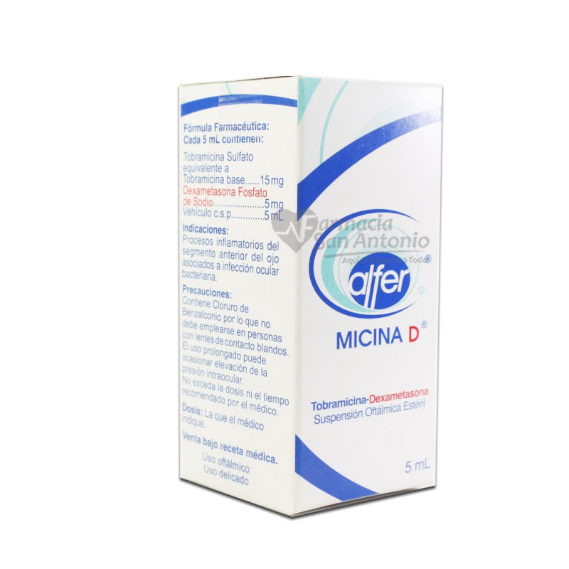 ALFER MICINA D (tobramicina/dexametasona) *solución oftálmica   - FARMACIA NUEVO MILENIO