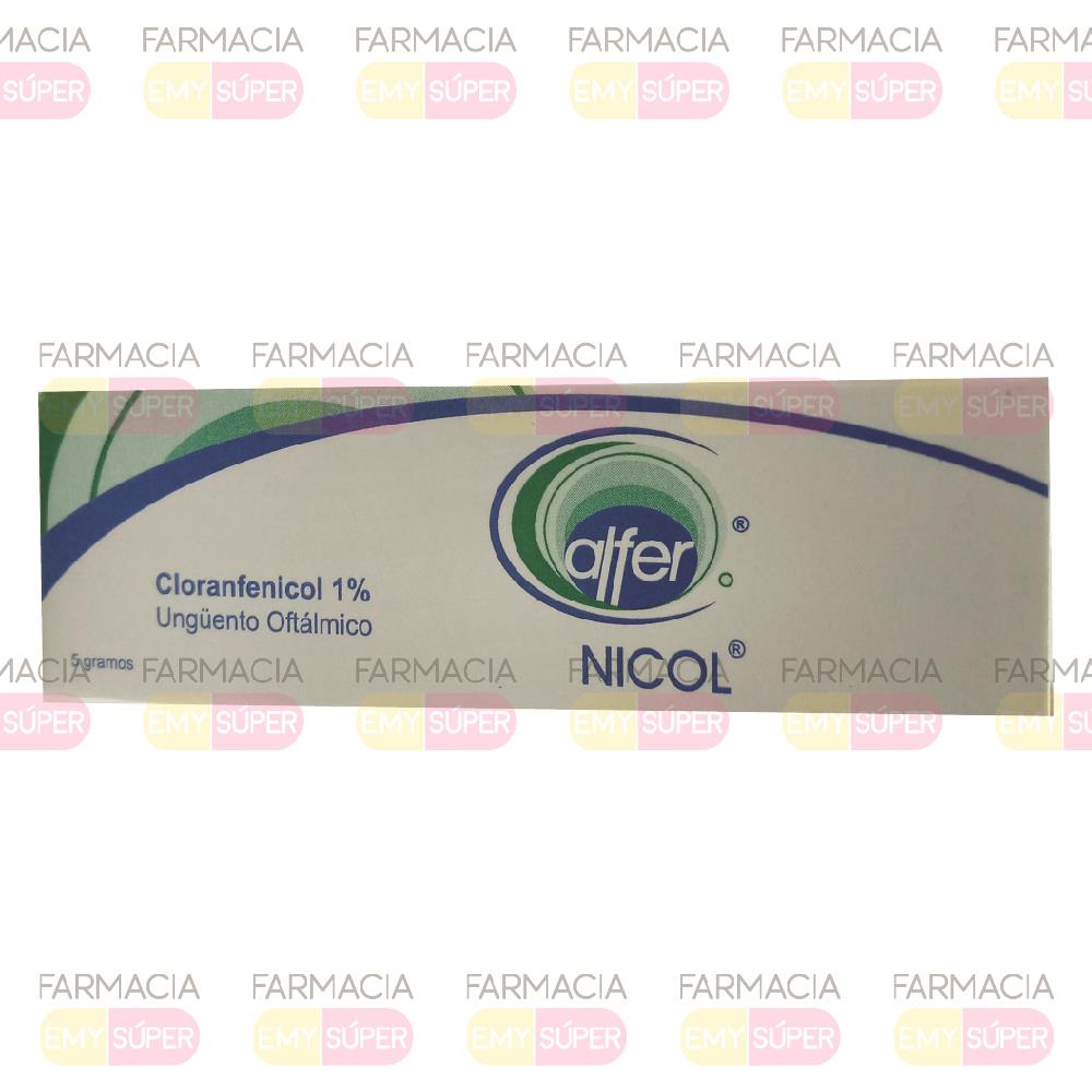 ALFER NICOL (cloranfenicol 1%) *unguento oftalmico - FARMACIA NUEVO MILENIO