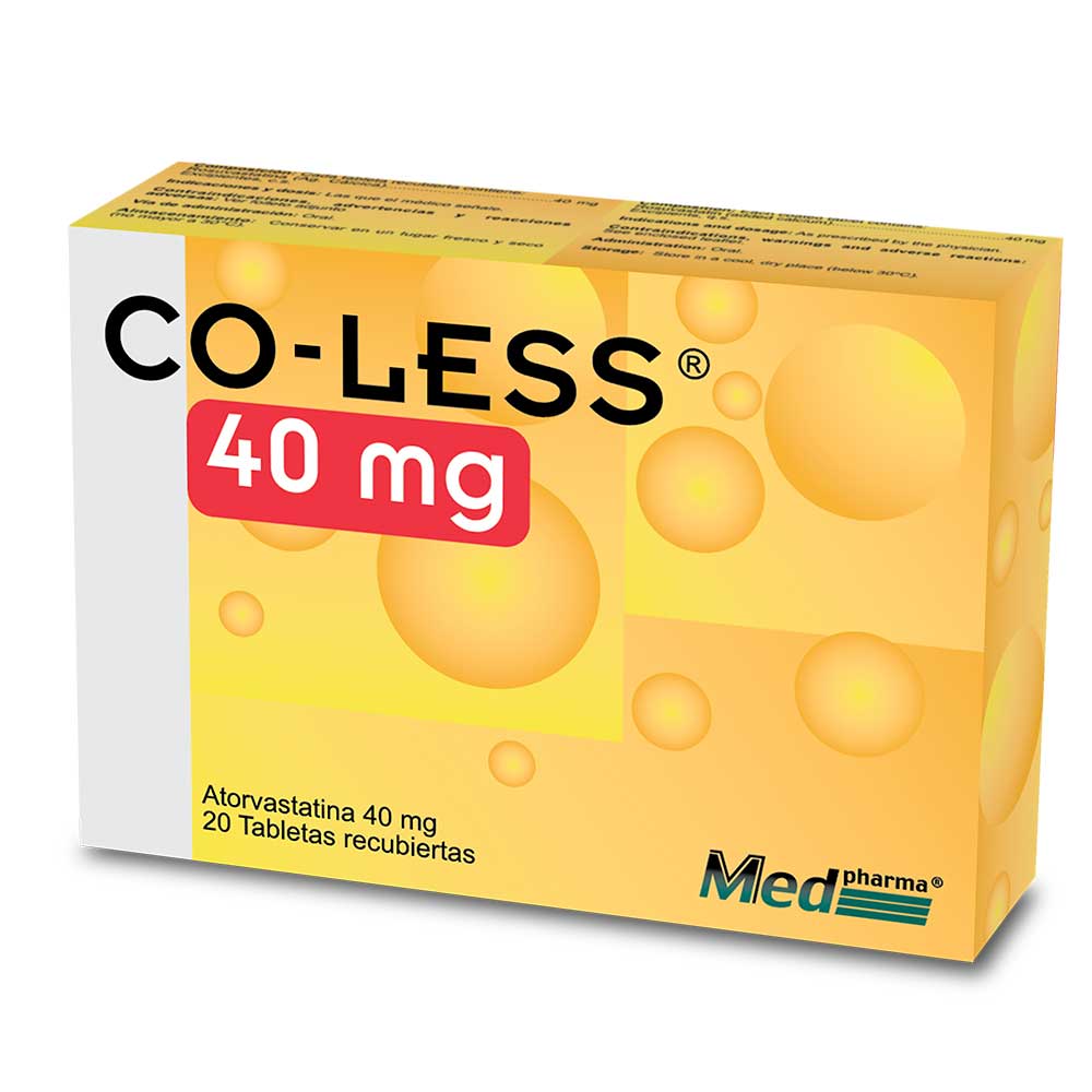 CO-LESS 40MG (atorvastatina) *40 tabletas  - FARMACIA NUEVO MILENIO
