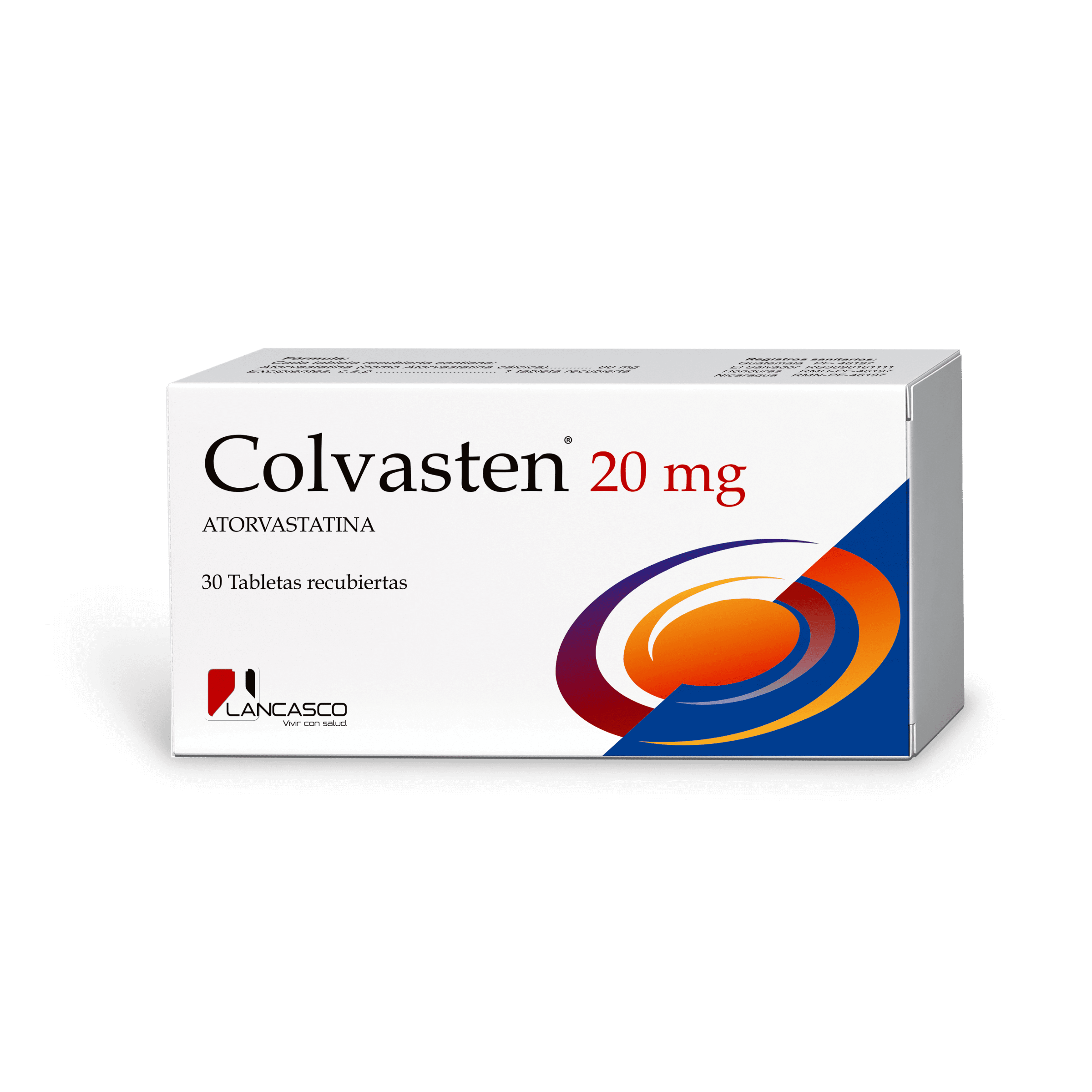 COLVASTEN 20MG (atorvastatina) *30 tabletas  - FARMACIA NUEVO MILENIO