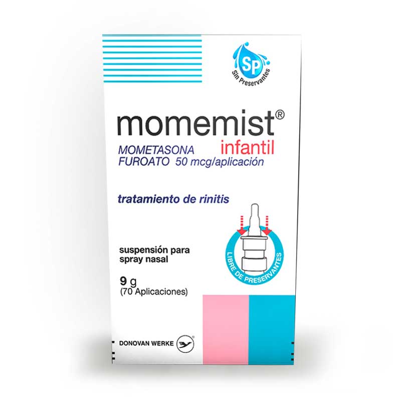 MOMEMIST INFANTIL (Mometasona furoato 50mcg/aplicacion) *Spray nasal  - FARMACIA NUEVO MILENIO