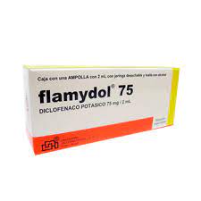 FLAMYDOL 75 AMPOLLA (DICLOFENACO POTASICO 75MG/2ML) *(1 ampolla  - FARMACIA NUEVO MILENIO