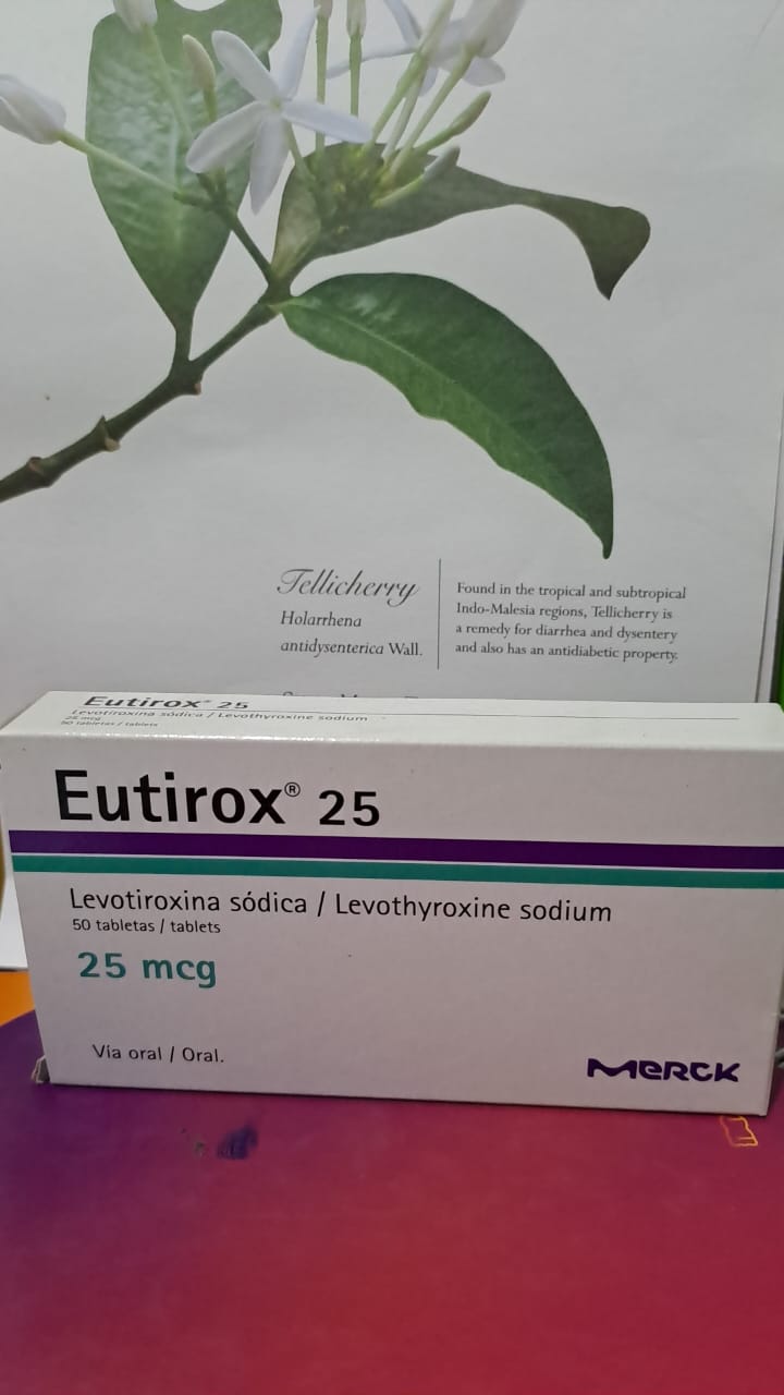 EUTIROX 25 (Levotiroxina sodica25MCG) *50 Tabletas - FARMACIA NUEVO MILENIO