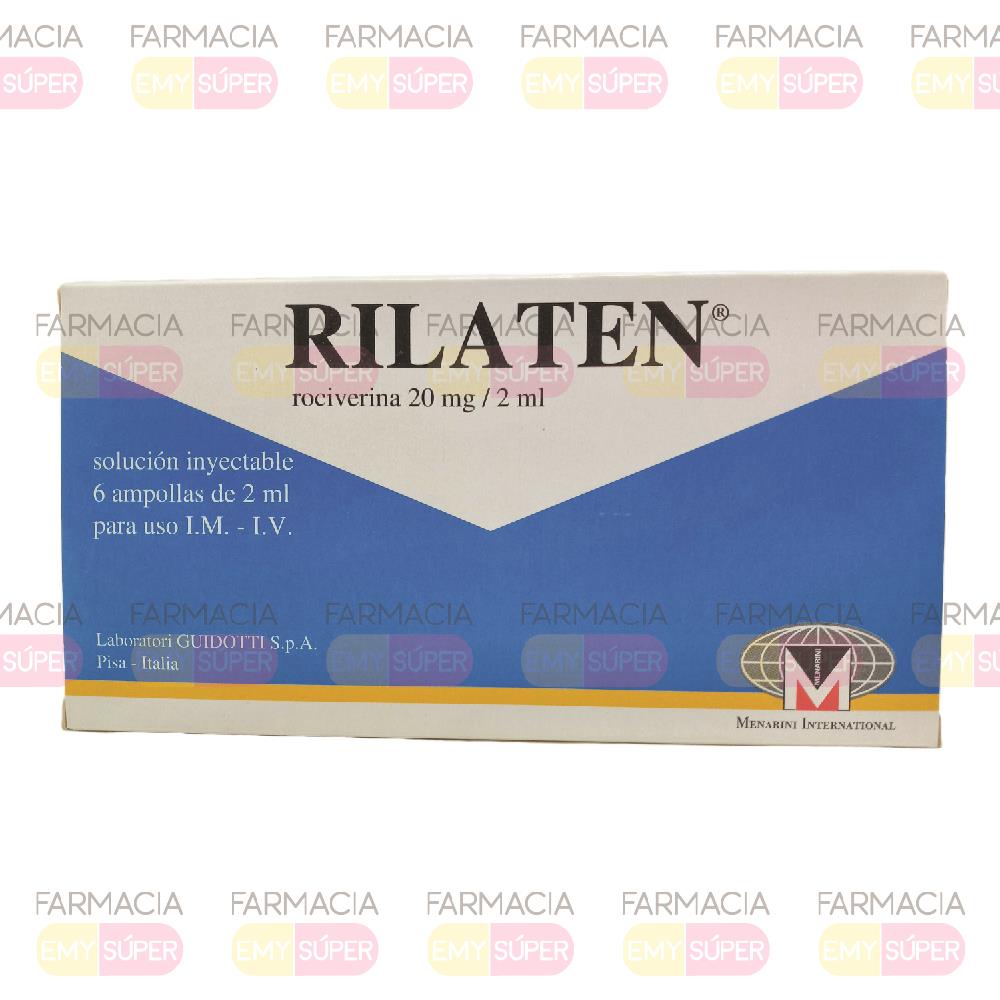 RILATEN  (Rociverina 20mg/2ml  I.M I.V)   *Ampolla - FARMACIA NUEVO MILENIO