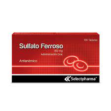 SULFATO FERROSO 300mg  *Tabletas - FARMACIA NUEVO MILENIO