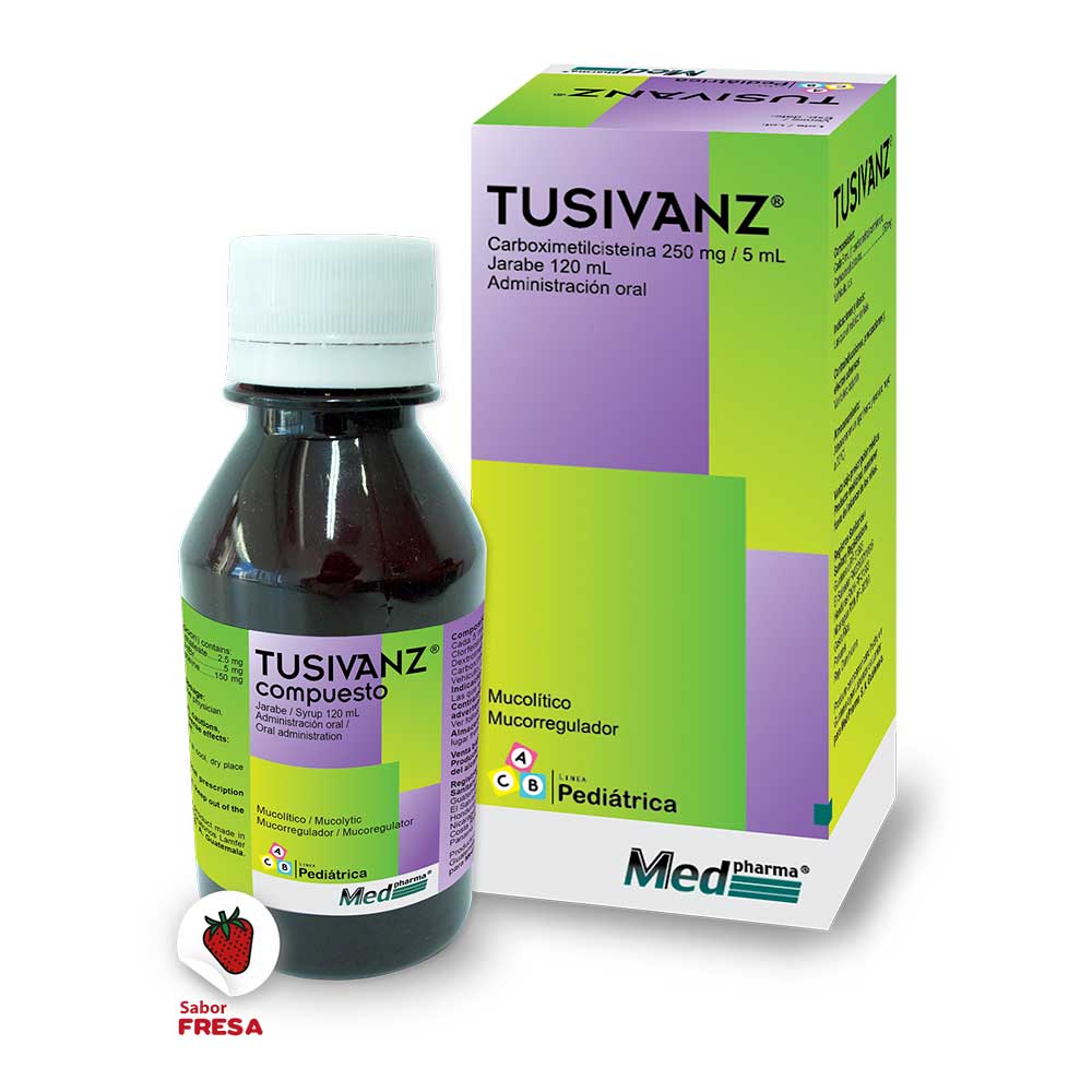 TUSIVANZ 250mg/5ml (carboximetilcisteina) *jarabe 120ml  - FARMACIA NUEVO MILENIO
