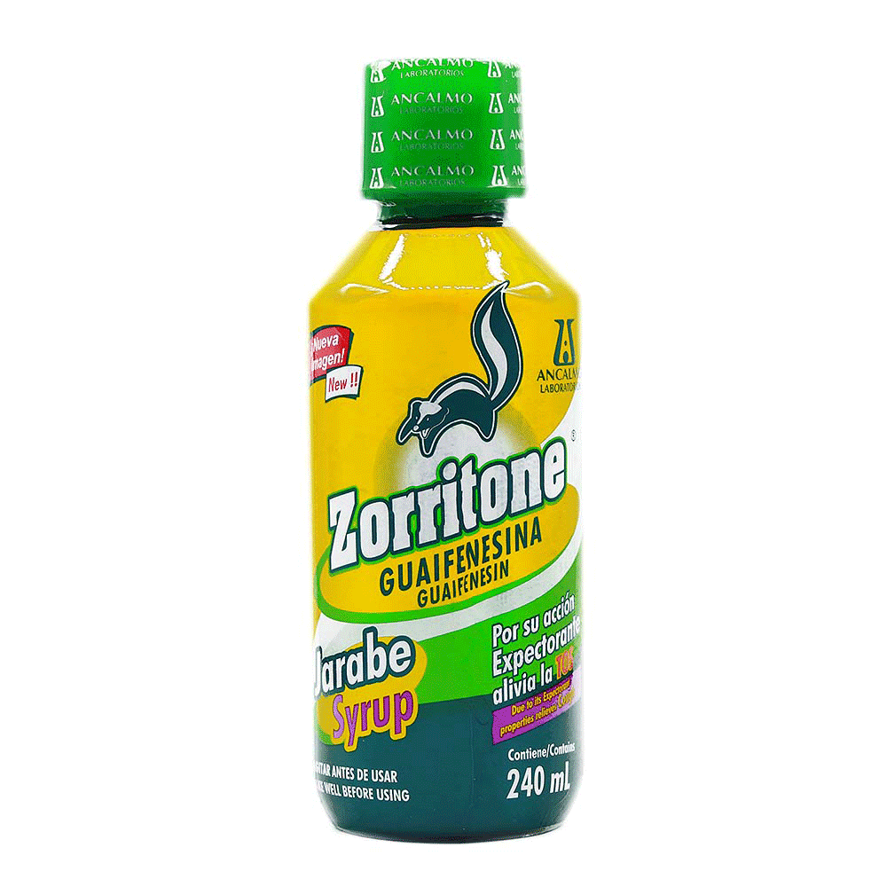 ZORRITONE (guaifenesina) *jarabe 240ml  - FARMACIA NUEVO MILENIO