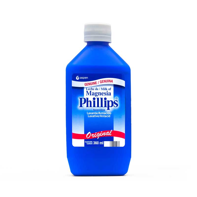 LECHE DE MAGNESIA PHILLIPS (laxante/antiacido) *suspension 360ml - FARMACIA NUEVO MILENIO