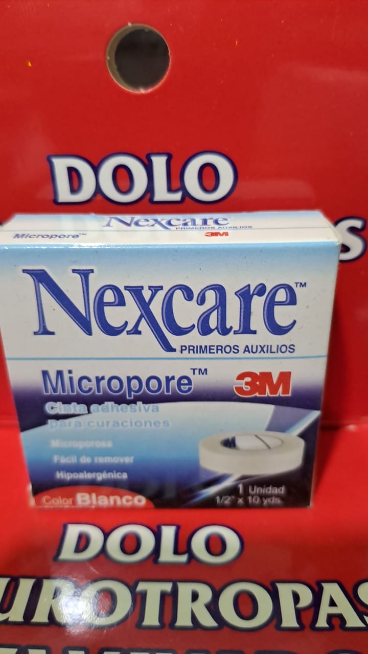 MICROPORE (cinta adhesiva para curaciones) 1/10" *color blanco  - FARMACIA NUEVO MILENIO