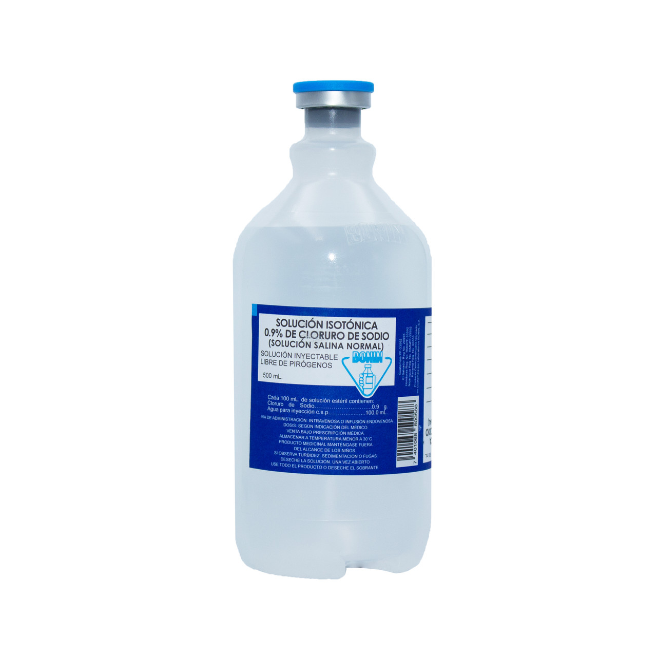 SOLUCION SALINA NORMAL 500ML (SOLUCION ISOTONICA 0.9% DE CLORURO DE SODIO) - FARMACIA NUEVO MILENIO