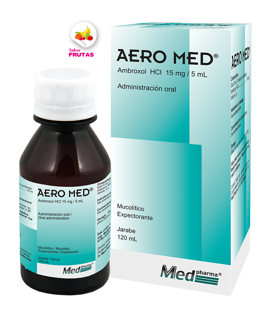 AERO MED (ambroxol hci 15mg/5ml) *jarabe 120ml  - FARMACIA NUEVO MILENIO