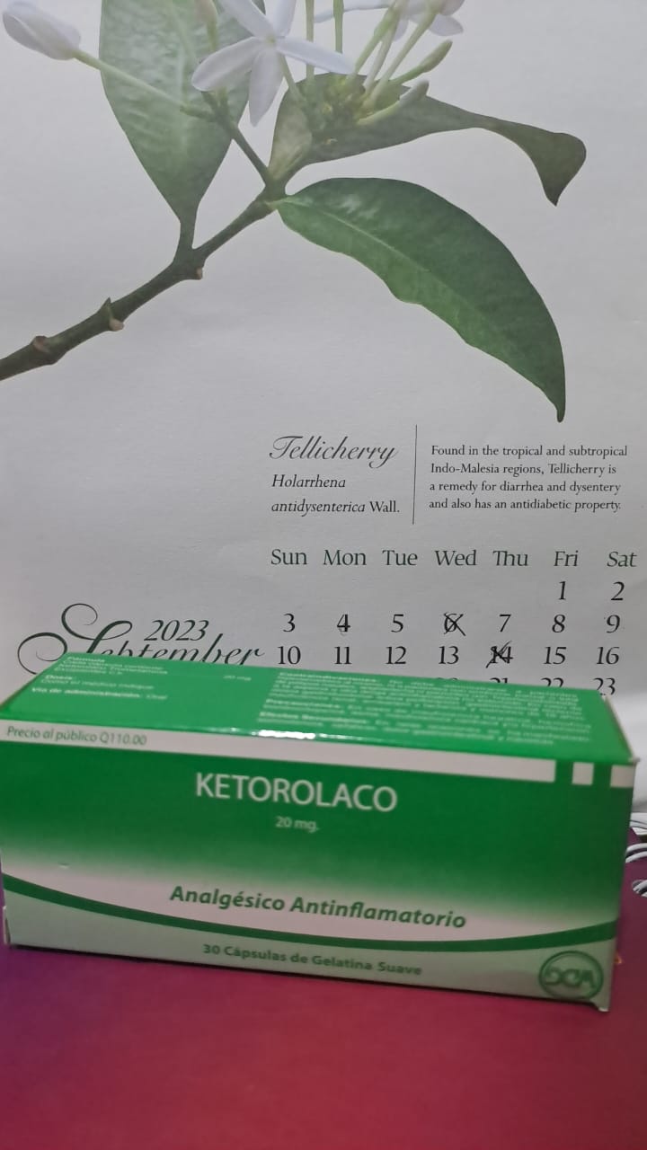 KETOROLACO 20mg  *Capsulas - FARMACIA NUEVO MILENIO