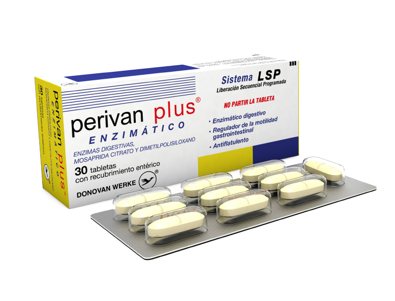 PERIVAN PLUS (Enzimas Digestivas)  *30 tabletas - FARMACIA NUEVO MILENIO