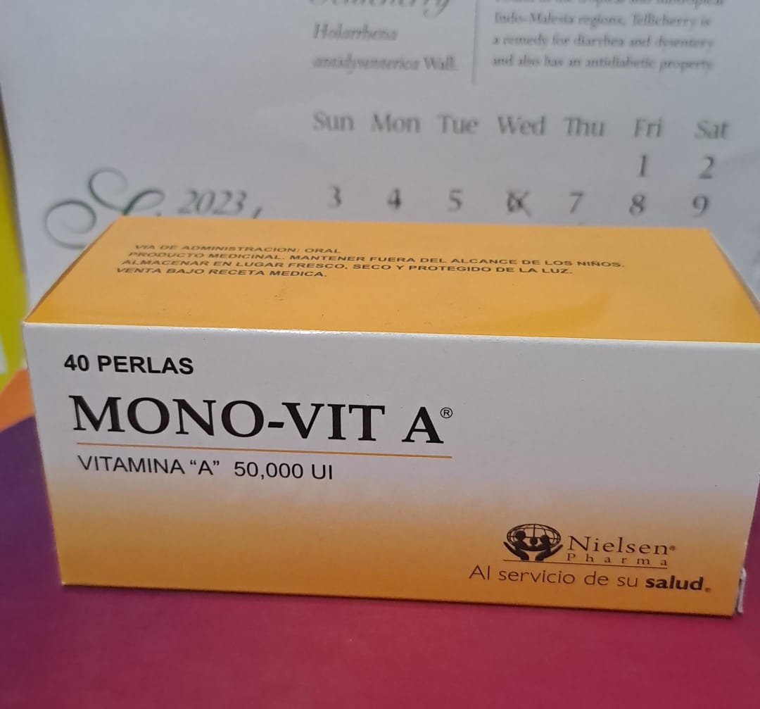 MONO-VIT A (Vitamina "A " 50,000 UI)  * 40 Perlas - FARMACIA NUEVO MILENIO