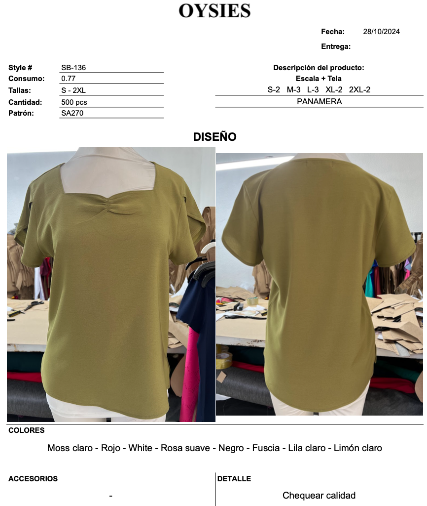 SB136 Oferta - Oysies