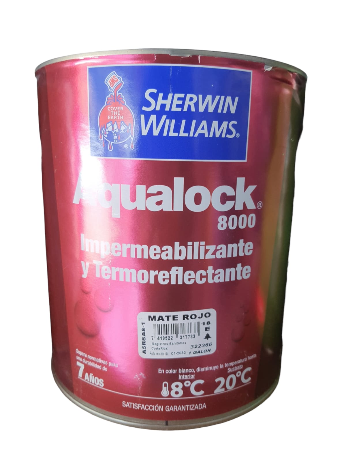 AQUALOCK IMPERMEABILIZANT 8000 MATE ROJO - Sherwin Williams Dacsa