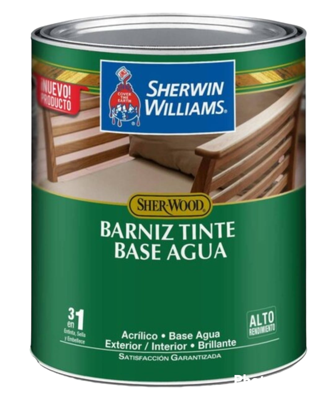 BARNIZ BASE AGUA PARA MADERA 3 EN 1 ROBLE CLARO  - Sherwin Williams Dacsa