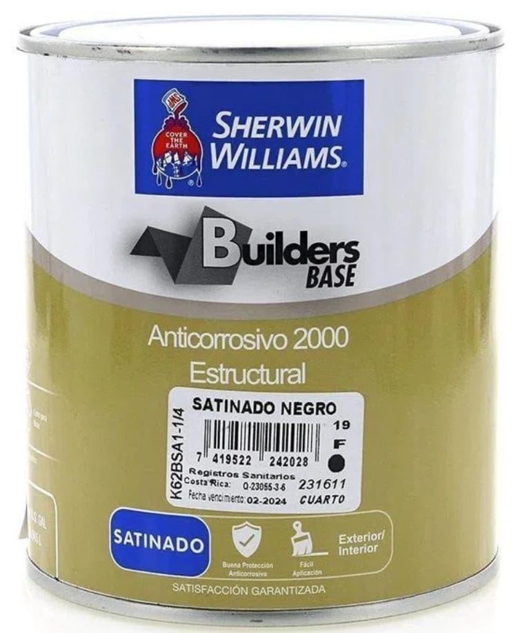 BUILDERS BASE ANTICORROSIVO 2000 ESTRUCTURAL SATINADO AZUL - Sherwin Williams Dacsa