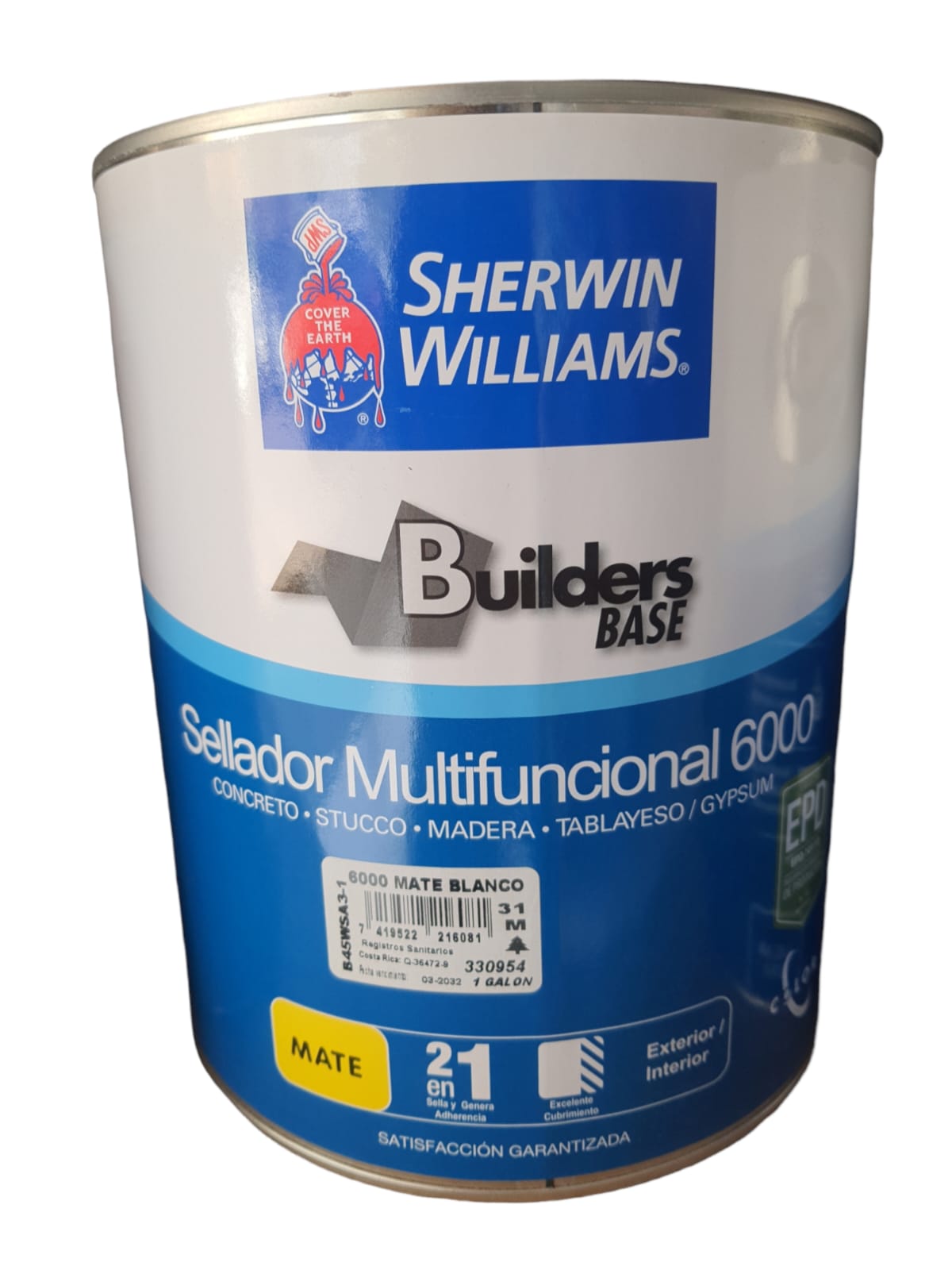 BUILDERS BASE SELLADOR MULTIFUNCIONAL 6000 MATE BLANCO - Sherwin Williams Dacsa