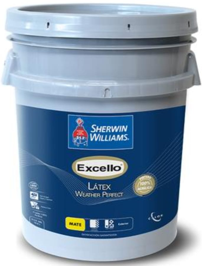 EXCELLO WEATHER PERFECT LATEX  MATE BASE EXTRA WHITE - Sherwin Williams Dacsa