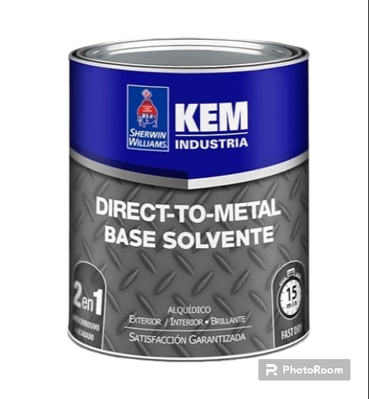 KEM DIRECT TO METAL BASE SOLVENTE MATE NEGRO - Sherwin Williams Dacsa