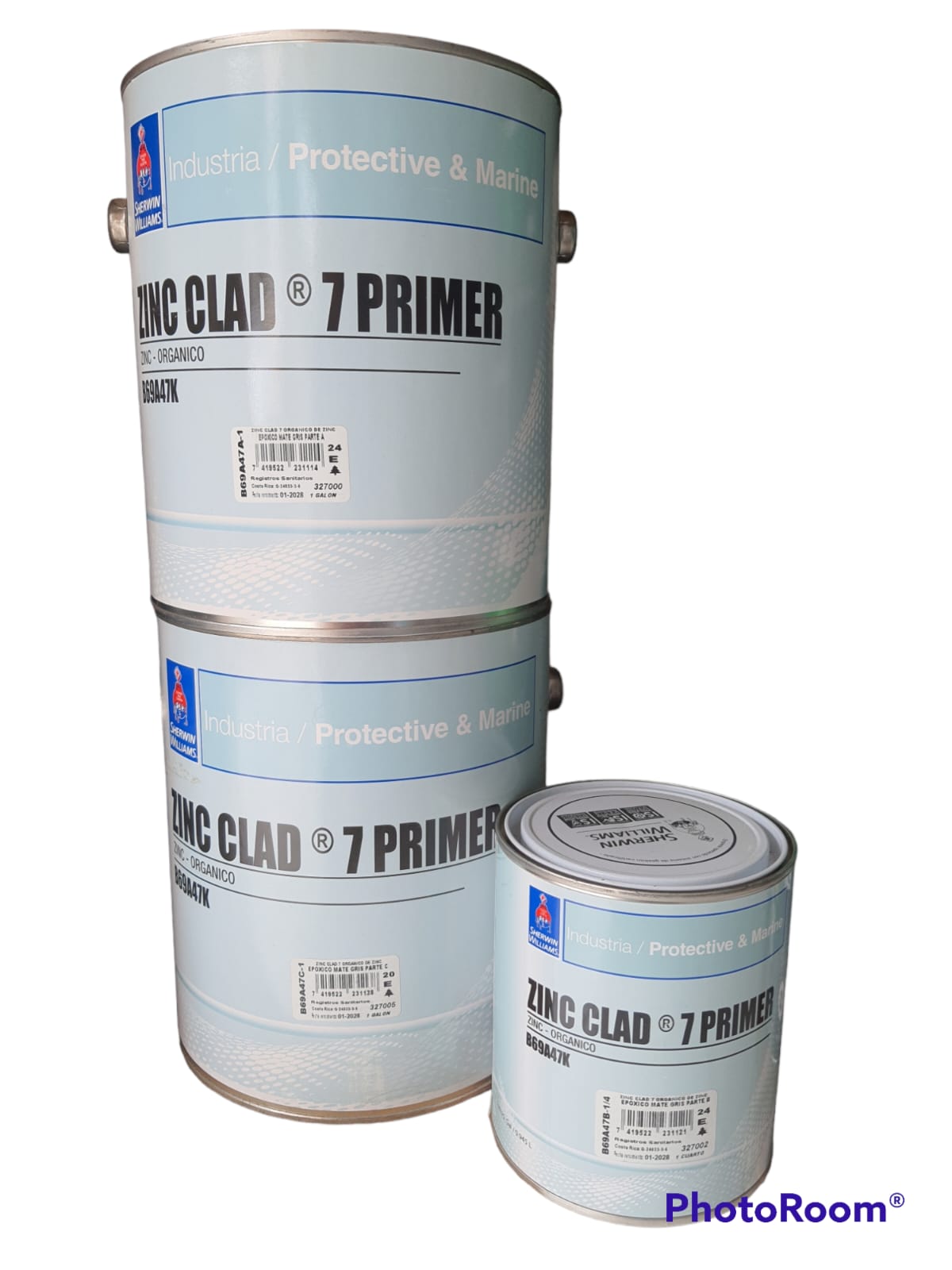 ZINC CLAD PRIMER N.7 (PARTE A + PARTE B + PARTE C) (2:1:1.5) - Sherwin Williams Dacsa