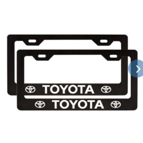 Porta Placas Toyota Plástico Negro (2 Unidades) - Repuestos y Lubricantes Vicent's