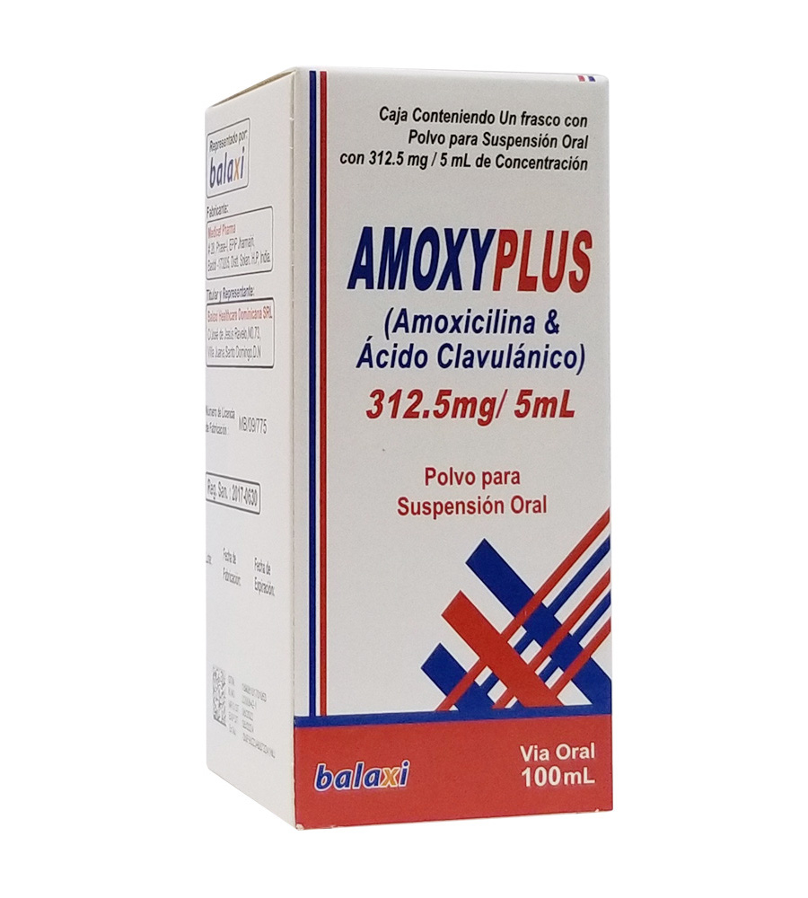 Amoxy Plus (Amoxicilina/Ácido clavulánico) frasco 312.5 mg/5ml - Farmacia Marcos