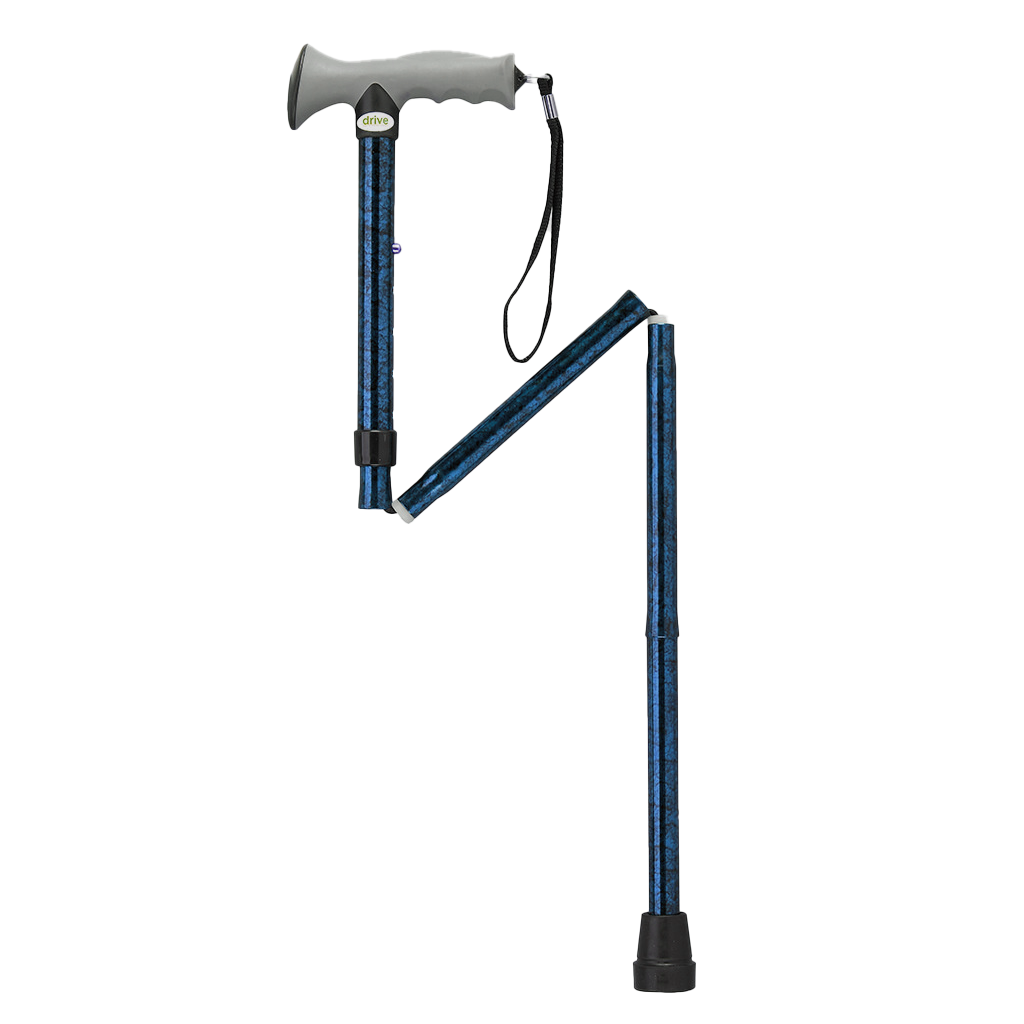 RTL10370BC-BASTON PLEGABLE EMPUÑADURA GEL AZUL AGRIETADO DRIVE - Proveedora De Salud Total, Sociedad Anonima