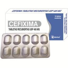 Cefixima Tab 400 mg CAJA *10 tab - Farmacia Marcos