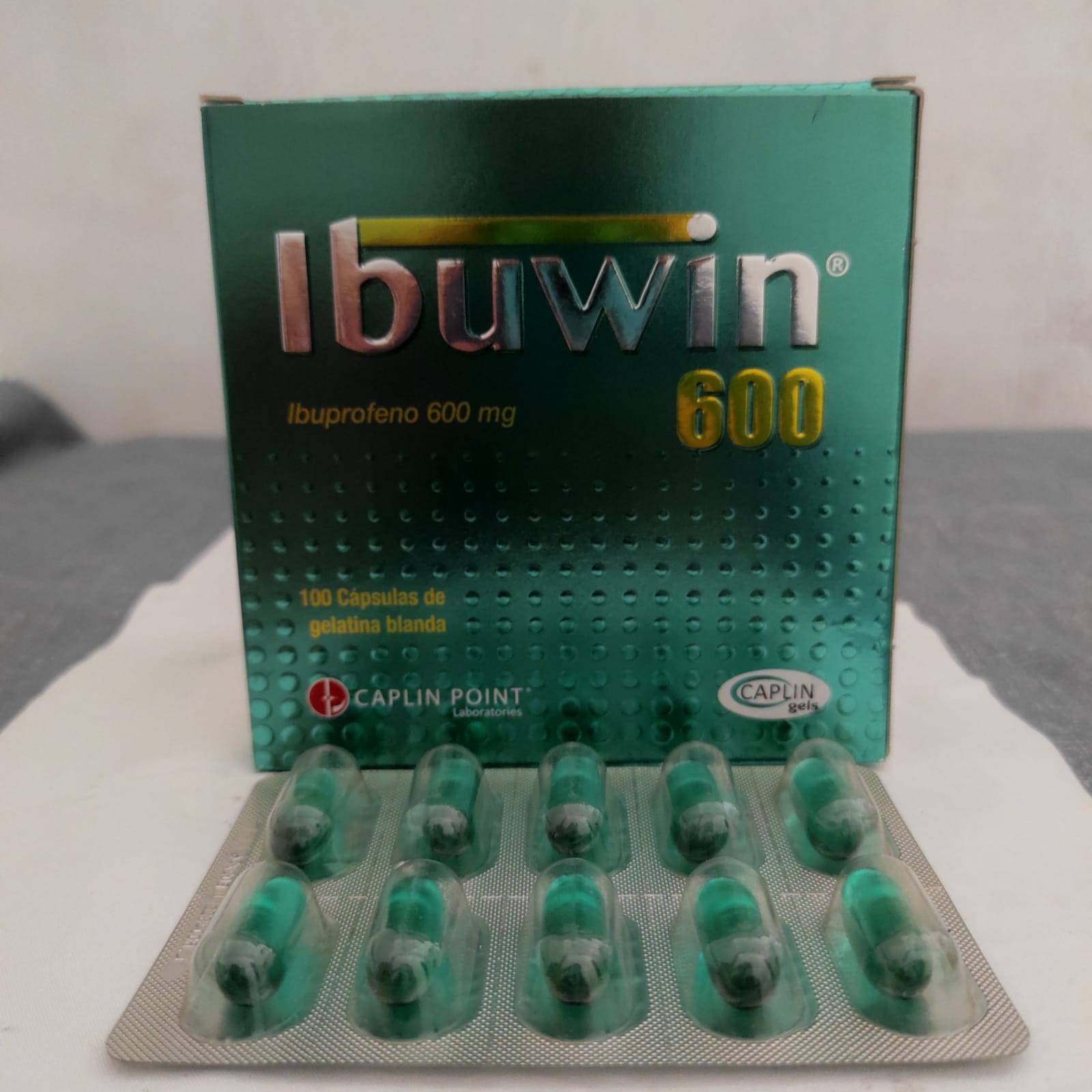 Ibuwin (Ibuprofeno) Gelatina 600 mg * 1 TAB - Farmacia Marcos