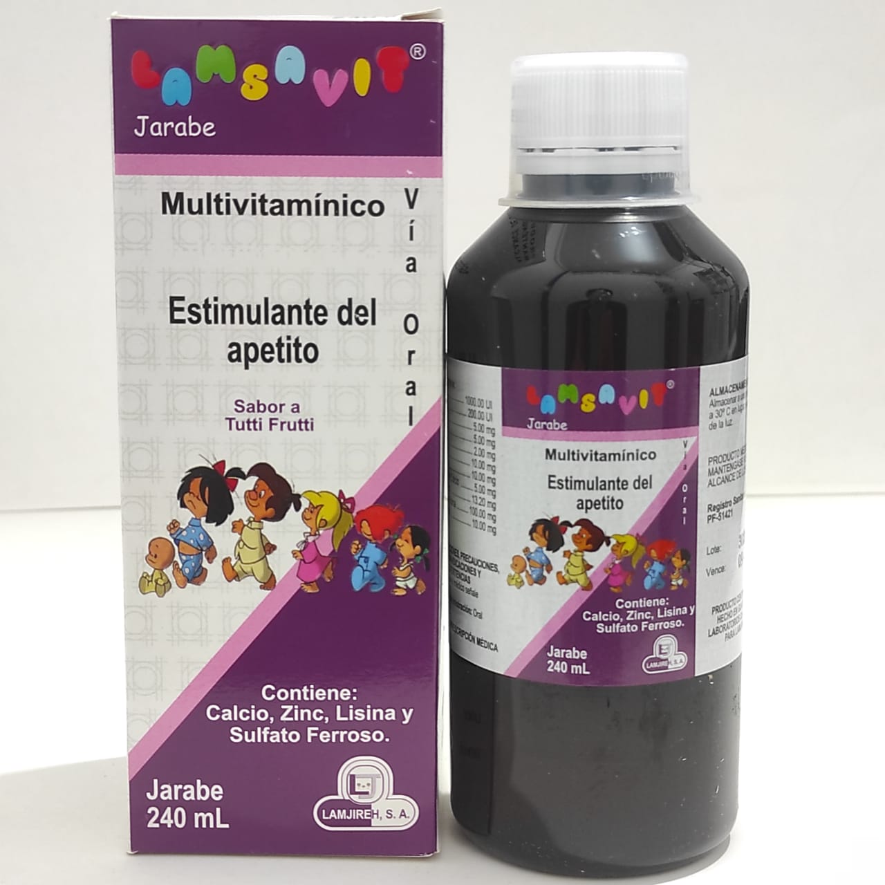 Lamsavit Multivitaminico y Estimulante del apetito Jarabe 240 ml - Farmacia Marcos