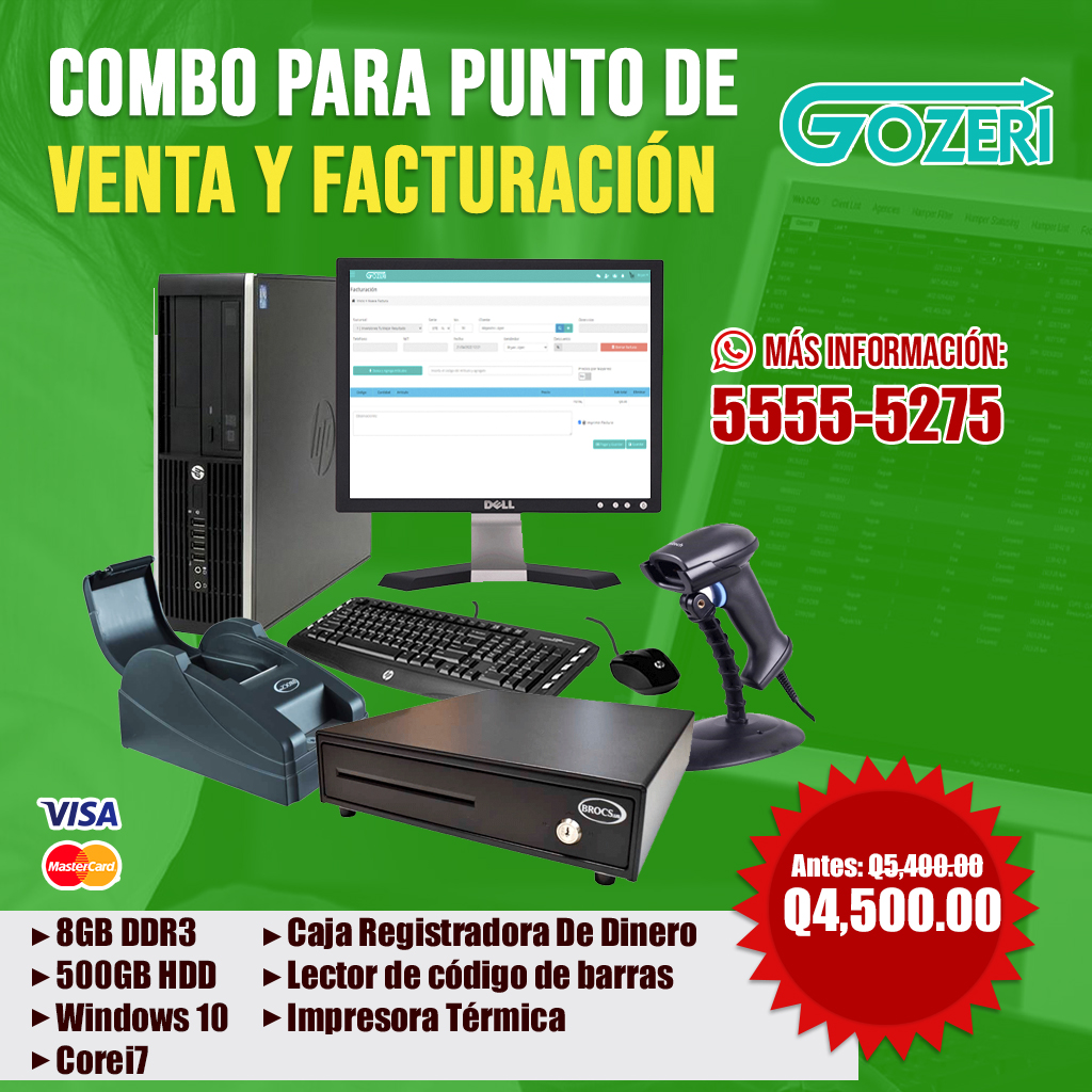 Combo Computadora Punto de Venta