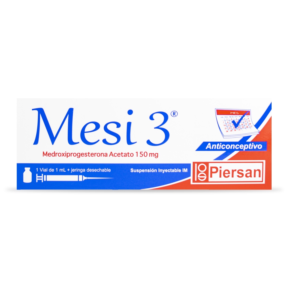 Mesi 3 (Anticonceptivo trimestral Tubo) 1 ampolla 1 ml - Farmacia Marcos