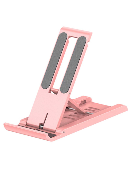 Soporte de escritorio plegable para teléfono de color rosa. - Mejor Resultado, S.A