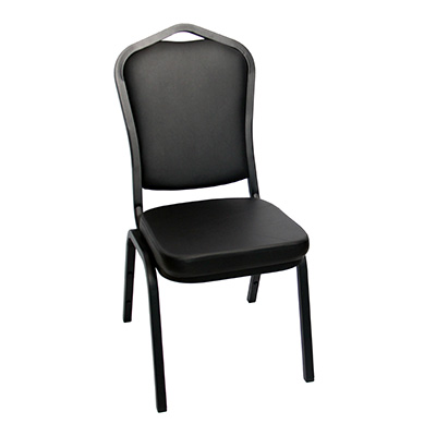 Silla de Espera Negra de Vinil - Corporación Hightechnology