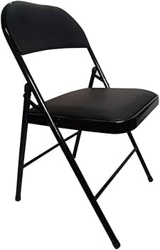 Silla de Espera Plegable Negra Acolchonada 