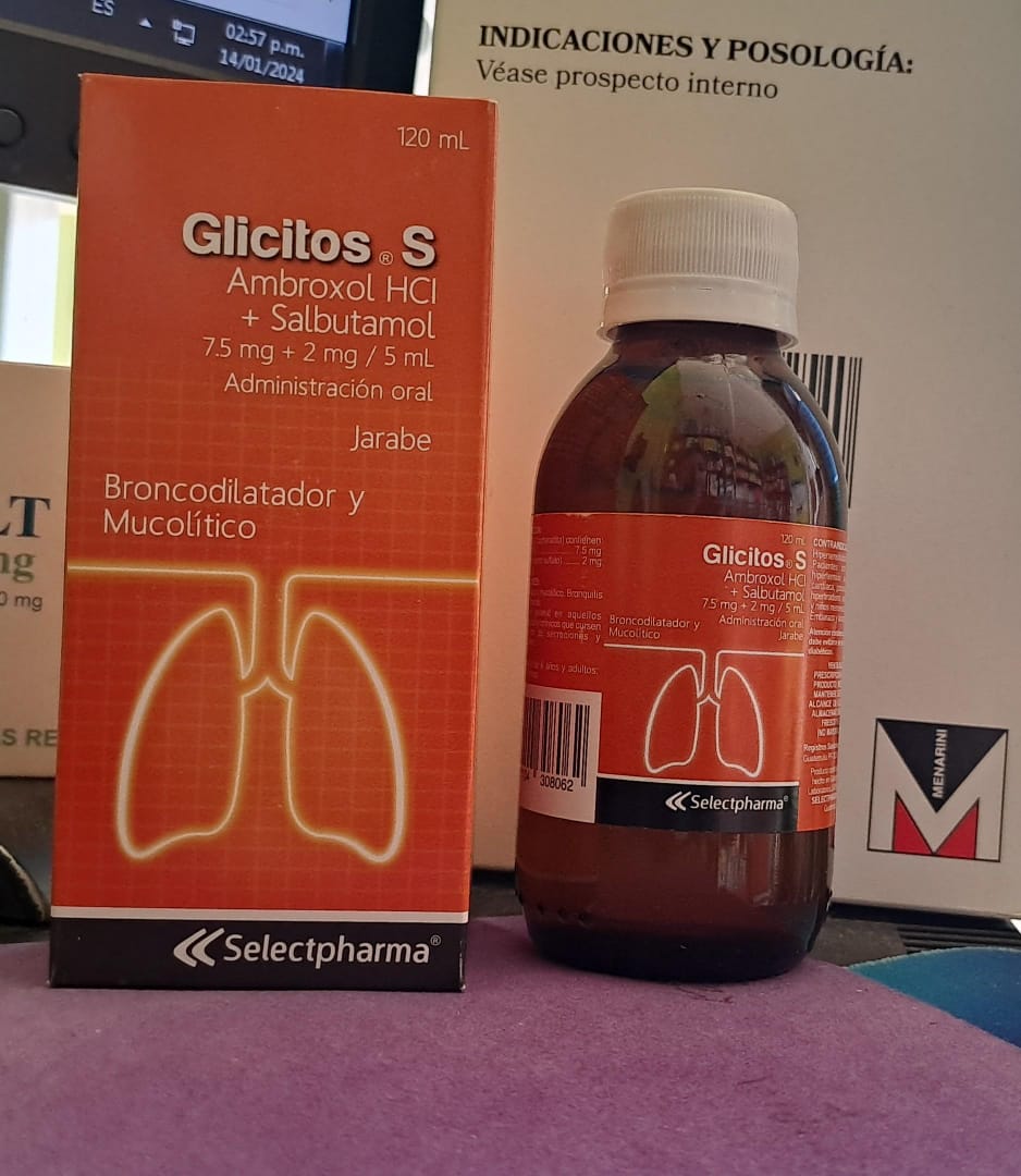 GLICITOS S  (Ambroxol HCI+ Salbutamol)  *Jarabe - FARMACIA NUEVO MILENIO