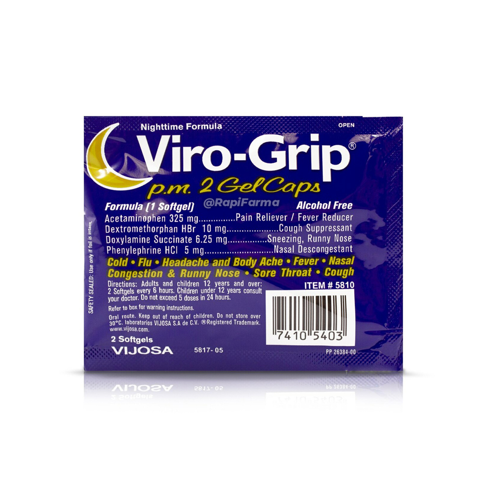 ViroGrip Noche, Sobre de 2 gelcaps  - Farmacia Marcos