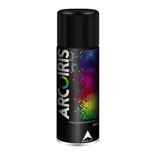 Pintura en Spray Negro Mate Arcoiris - Repuestos y Lubricantes Vicent's