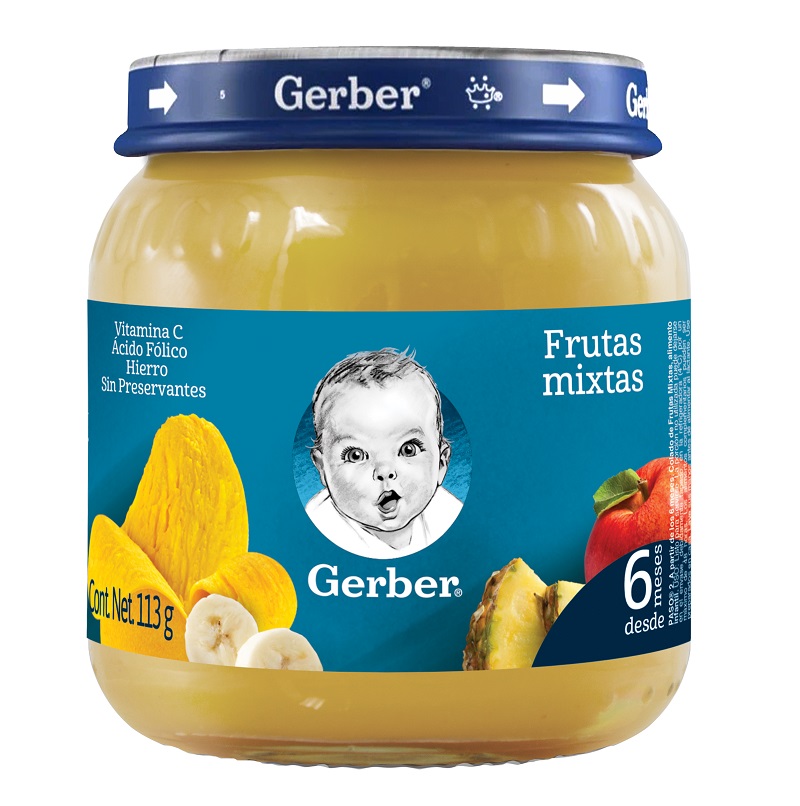 GERBER (frutas mixtas) *compota 100g - FARMACIA NUEVO MILENIO
