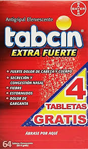 TABCIN EXTRA FUERTE (antigripal) *tableta efervescente - FARMACIA NUEVO MILENIO